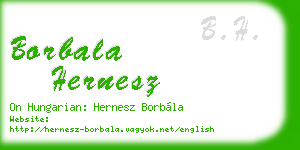 borbala hernesz business card